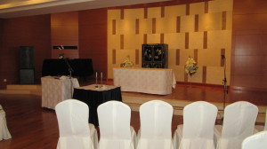 Kehillate Beijing's sanctuary set up for Shabbat services